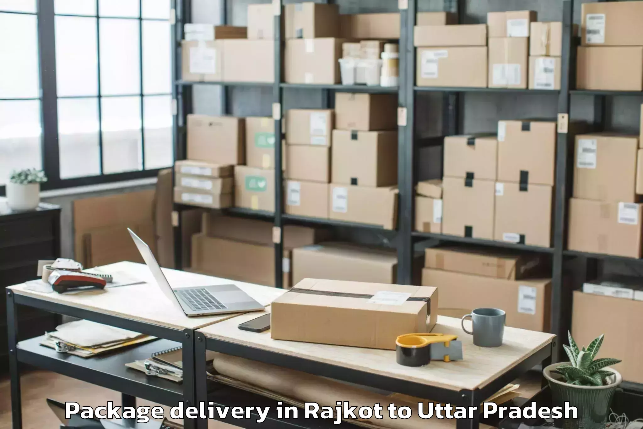 Book Rajkot to Banda Package Delivery Online